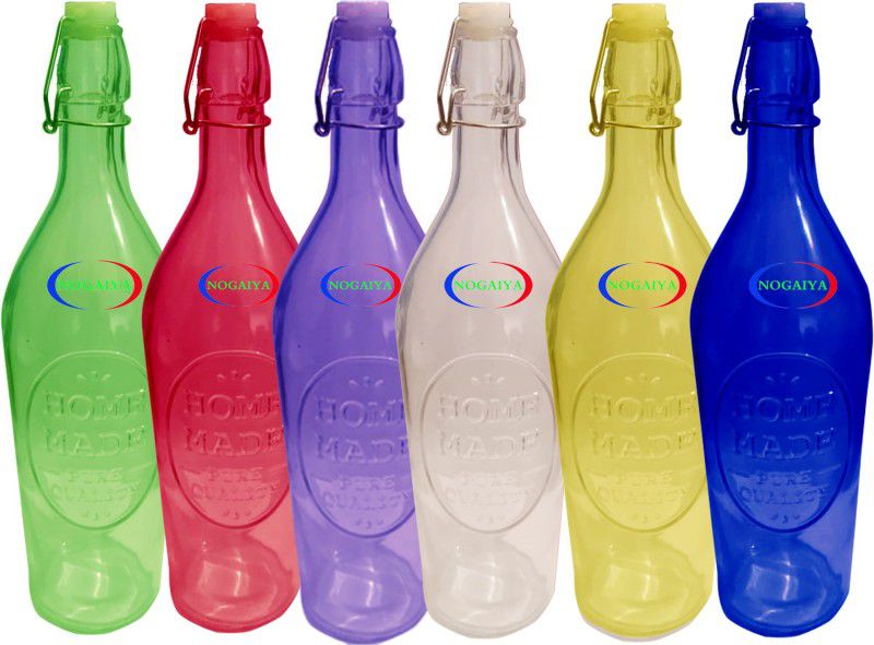 NOGAIYA BTCH3 1000 ml Bottle  (Pack of 6, Multicolor, Glass)