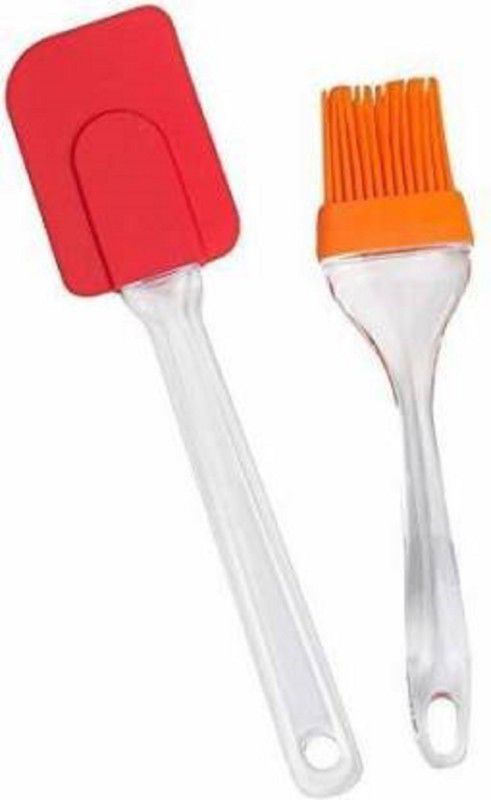 PABLO ENTERPRISE multipurpose heat resistant Baking Oil Cooking Silicone Spatula and Pastry Brush Set for Cooking Silicon Flat Pastry Brush  (Pack of 2)