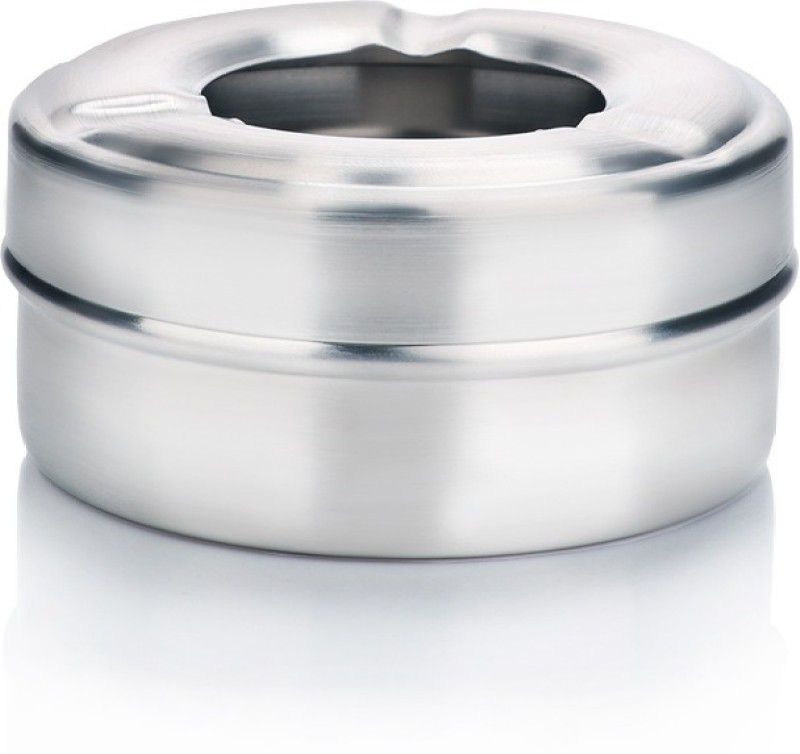 Urban Snackers Ash Tray With Steel Lid (Diameter 8.7 CM ) Steel Stainless Steel Ashtray  (Pack of 1)