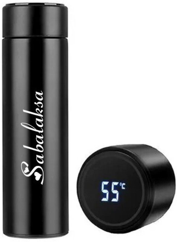 SY Gifts Temperature Water Bottle 500 ml Flask  (Pack of 1, Black, Aluminium)