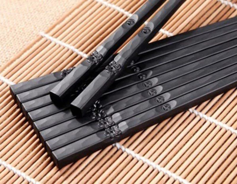 RIANZ Eating Ceramic Japanese, Chinese Chopstick  (Black Pack of 2)