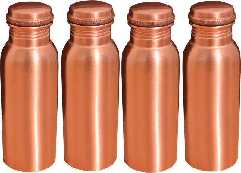 Flipkart SmartBuy seamless pure copper mini water botttle 700 ml Bottle  (Pack of 4, Copper, Copper)