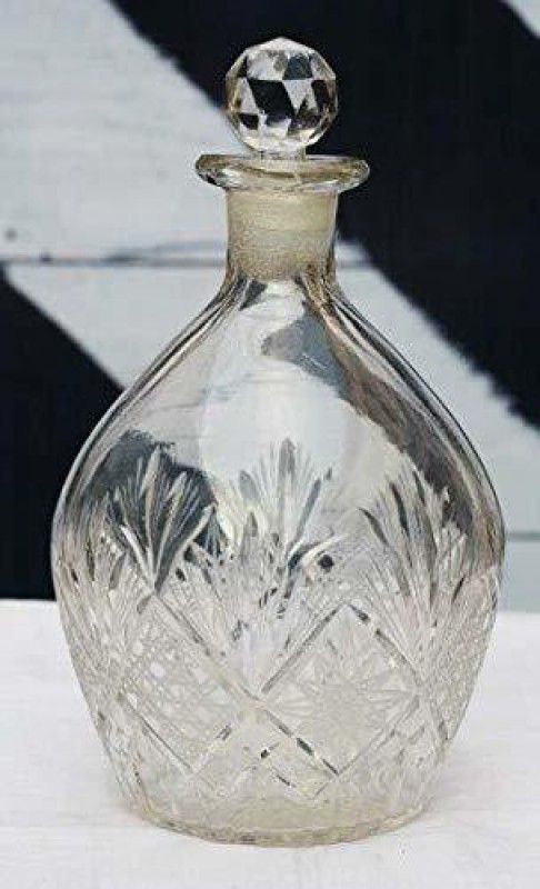 shobhana enterprises Crystal Clear Glass Antique Wine Decanter For Liquor - Size15x15x27(cm), 1200ml Whiskey, Vodka, Wine, Liquor Decanter  (Glass, 27.11 oz)