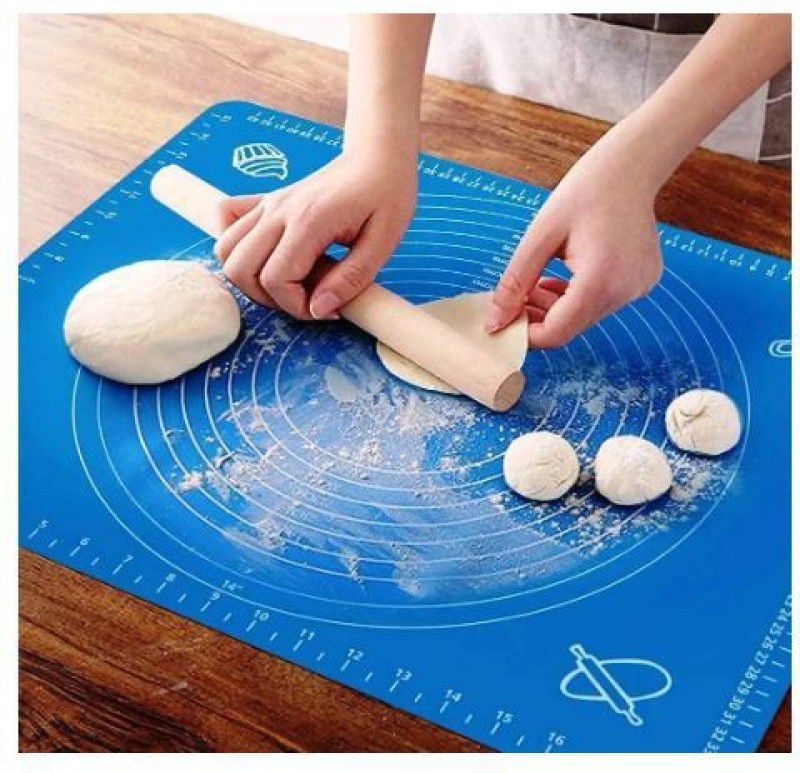 Top Select Large with Measurements Stretchable for Kitchen Roti Chapati Cake Food-grade Silicone Baking Mat  (Pack of 1)