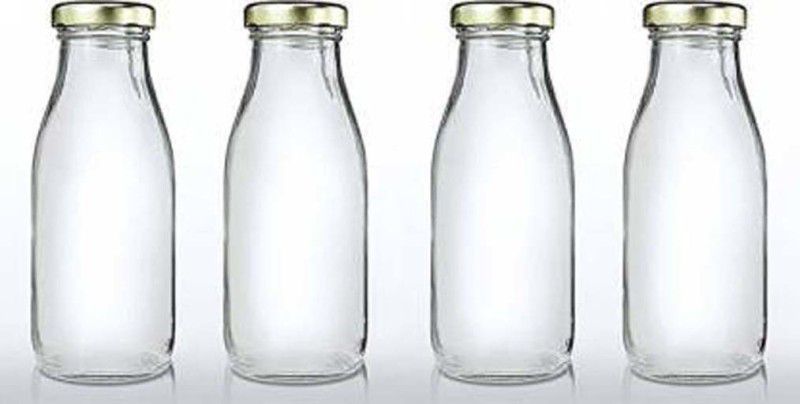 KAPDOLIYAS Hygenic Air Tight Water/Milk bottle in 1000ML,(Pack of 4) 1000 ml Bottle  (Pack of 4, Clear, Glass)