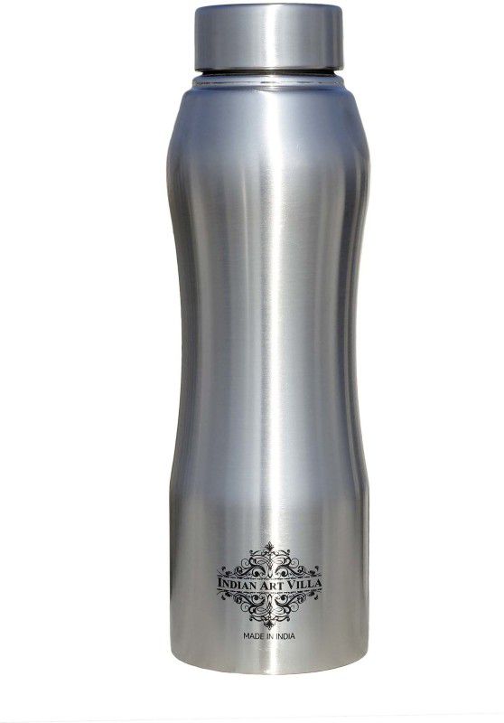 IndianArtVilla Stainless Steel Water Bottle Plain Matt 750 ML 750 ml Bottle  (Pack of 1, Steel/Chrome, Steel)