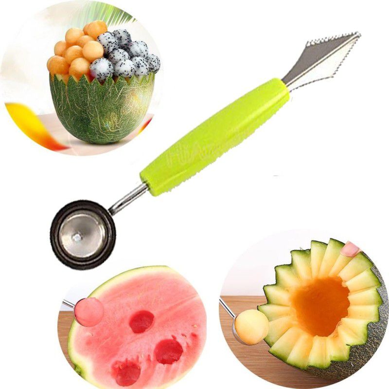 Axilina 2 in 1 Dig Scoop With Fruit Carving Knife, Watermelon Scoop, Ice Cream Spoon Kitchen Scoop