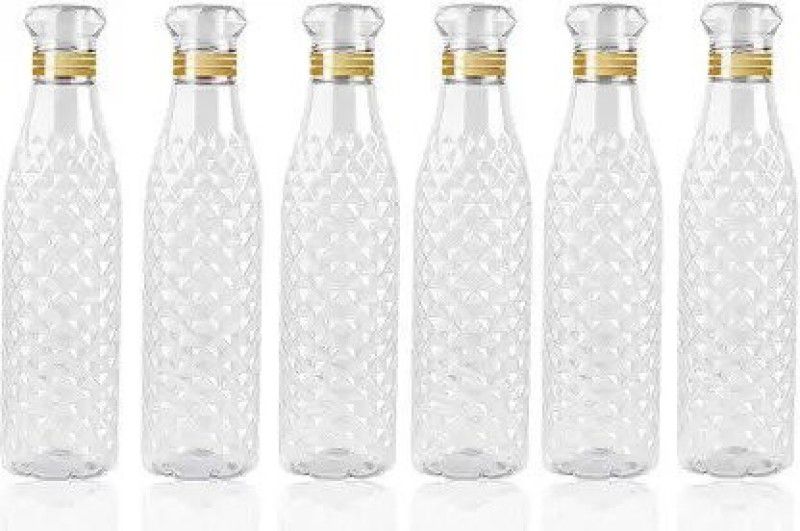 NIRJALA Plastic fridge bottle 1000 ml Bottle  (Pack of 6, Clear, Plastic)