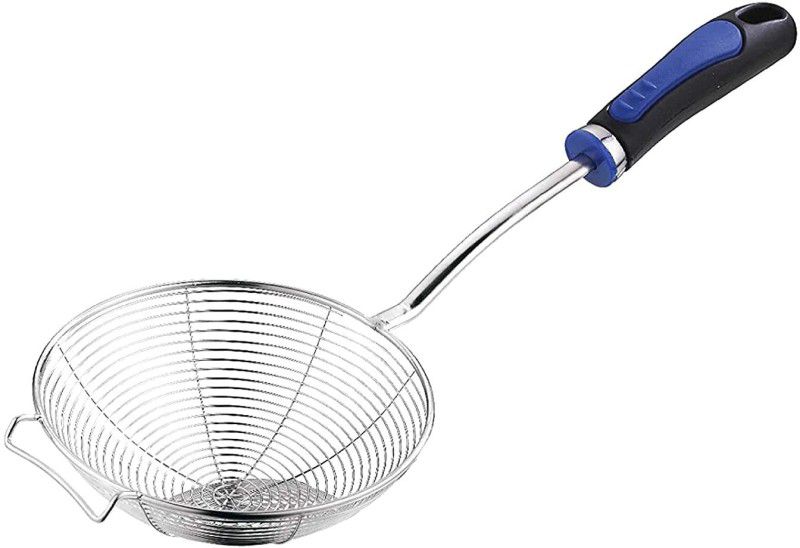 Giffy ® Frying and Cooking Stainless Steel Spider Strainer Large metal Wire Skimmer with Long Handle Strainer  (Multicolor Pack of 1)