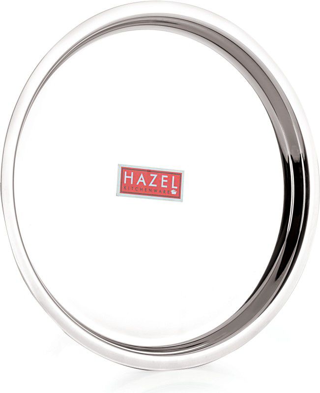 HAZEL Plates Set | Mirror Finish Thali Set | Heavy Gauge Set For Dinner & Lunch, 23 cm Dinner Plate