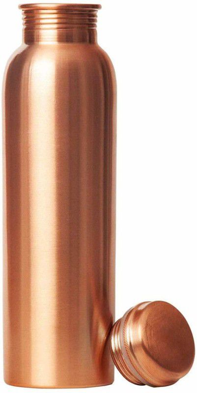 Divycopper Copper Water Bottle Combo | Joint Less | Leak Proof | Handmade | (1000 ml Each) 1000 ml Bottle  (Pack of 2, Copper, Copper)