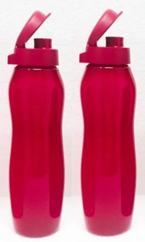TUPPERWARE Sipper Red bottle 1000 ml Bottle  (Pack of 2, Red, Plastic)