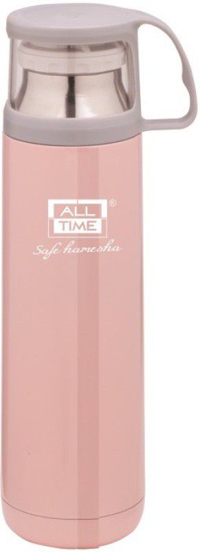 All Time Cresta SS Elite 450 ml Flask  (Pack of 1, Pink, Grey, Steel)
