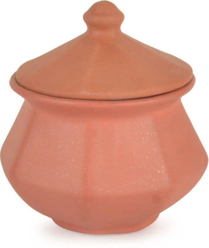 StyleMyWay Handcrafted Bottom Clay Handi with Lid |Dahi Handi | Mathni |Handi For Gas Cooking |Serving Handi 1.25 L with Lid  (Earthenware)