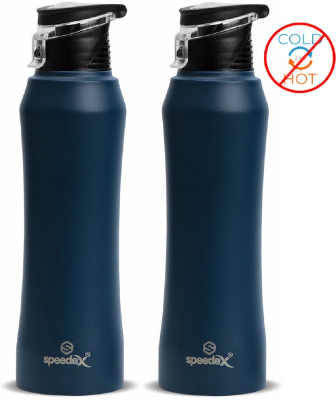 SPEEDEX Stainless Steel Sports Water Bottle for Office Home School Gym Fridge Boys Girls 1000 ml Bottle  (Pack of 2, Blue, Steel)