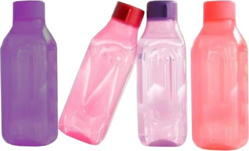 TUPPERWARE SQ BOT 1L 1000 ml Bottle  (Pack of 4, Multicolor, Plastic)