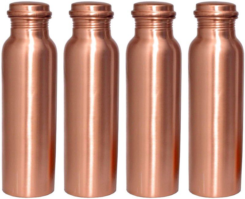 Flipkart SmartBuy seamless pure copper water bottle 1000 ml Bottle  (Pack of 4, Copper, Copper)