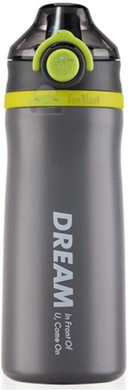 BPA Free Hot & Cold Stainless Steel Insulated Thermos (FQ-4108-2, Grey) 600 ml Bottle  (Pack of 1, Grey, Steel)