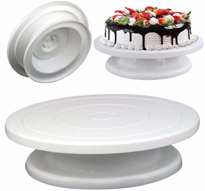 Aarju Universal Plastic Cake Server Plastic Cake Server  (White, Pack of 1)