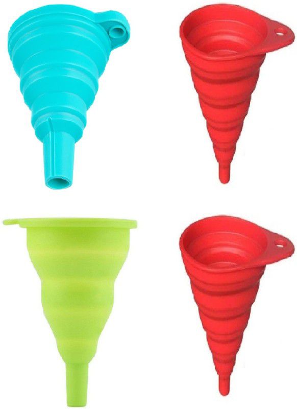 MOREL Silicone Funnel  (Multicolor, Pack of 4)