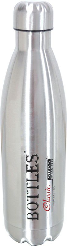 Classic Steels Vacuum Insulated Stainless Steel 24 Hours Hot N Cold Bottle, 500 ML 500 ml Bottle  (Pack of 1, Silver, Steel)