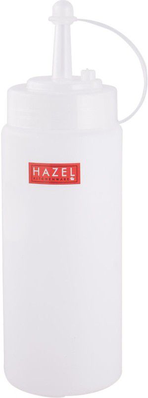 HAZEL Squeeze Bottle With Cap Sauce Plastic Tomato Sauce Bottle, 610 ML, Transparent 610 ml Bottle  (Pack of 1, Clear, Plastic)