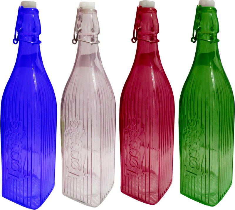 Rsraghav HDLG5 1000 ml Bottle  (Pack of 4, Multicolor, Glass)