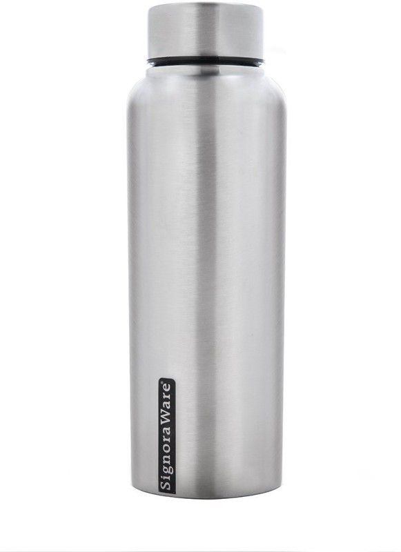 Signoraware Aqua Stainless Steel Water Bottle, 500ml/30mm, Matte Silver 500 ml Bottle  (Pack of 1, Silver, Steel)