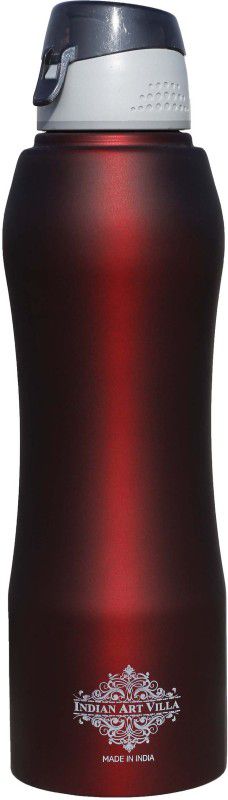 IndianArtVilla Steel Bottle Enorgonomic Design New Sipper Cap Wine Matt 1000 ml Bottle  (Pack of 1, Maroon, Steel)