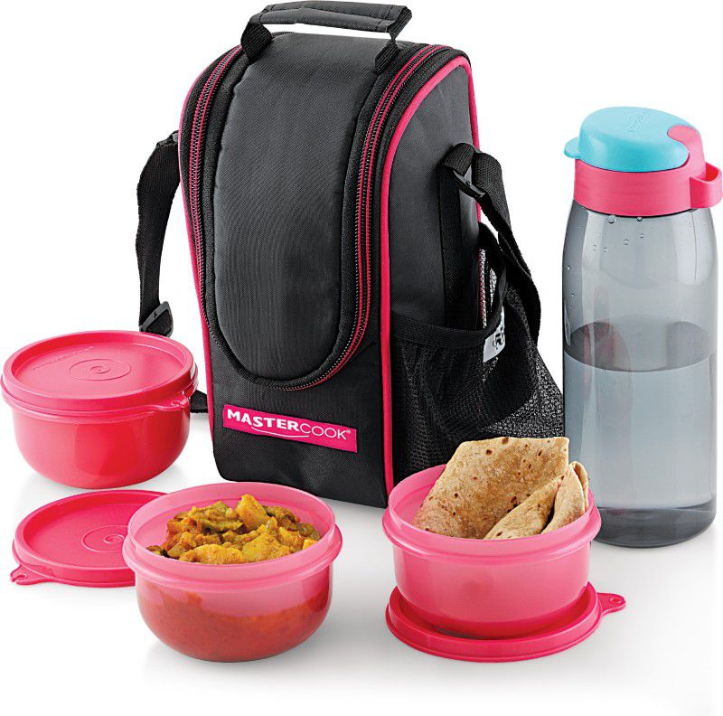 MASTER COOK SPARKLE Z 2 PINK 4 Containers Lunch Box  (1600 ml)