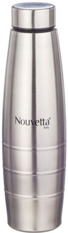 Nouvetta Aqua Silver 1000 mL Stainless Steel Water Bottle set of 2 1000 ml Bottle  (Pack of 2, Silver, Steel)