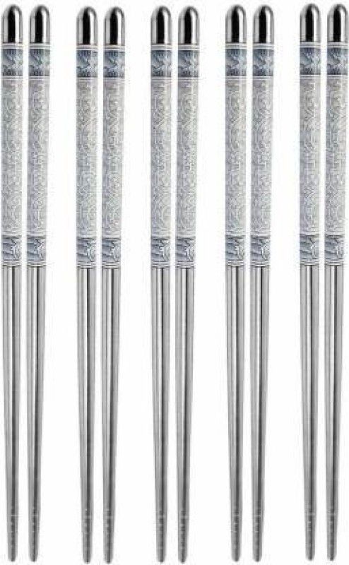 StyleIIn Chewing, Cooking, Decorative, Eating, Training Stainless Steel Chinese, Japanese, Korean, Vietnamese Chopstick  (Silver Pack of 10)