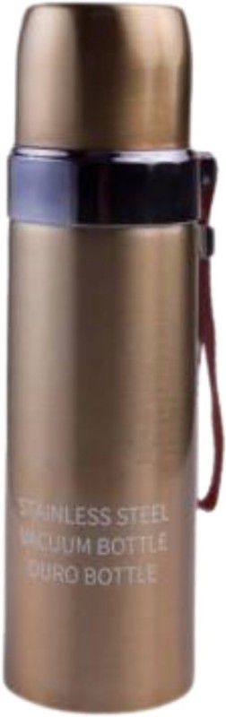 Innovegic Premium Stainless Steel Double Wall Vacuum Insulated 500 ml Bottle  (Pack of 1, Gold, Steel)