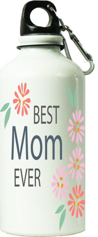 ShopBuzz Best Mom Ever Printed Sipper Water Bottle 600 ml Bottle  (Pack of 1, Multicolor, Steel)