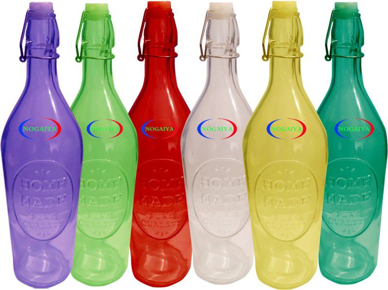 NOGAIYA BTCH37 1000 ml Bottle  (Pack of 6, Multicolor, Glass)