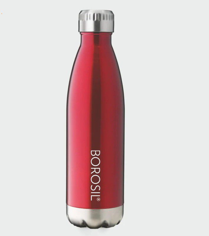 BOROSIL TRANS BOLR RED 750ML 750 ml Bottle  (Pack of 1, Red, Steel)
