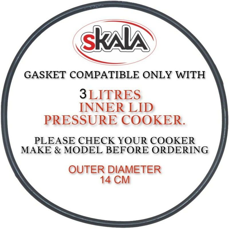 SKALA Gasket Compatible With 3 Litres Inner Lid Pressure Cooker (Pack of 10) 140 mm Pressure Cooker Gasket