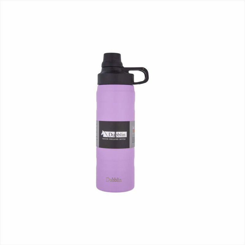 DUBBLIN Roman Stainless Steel , Sports Thermos Flask (Violet 600 ML) 600 ml Flask  (Pack of 1, Purple, Steel)