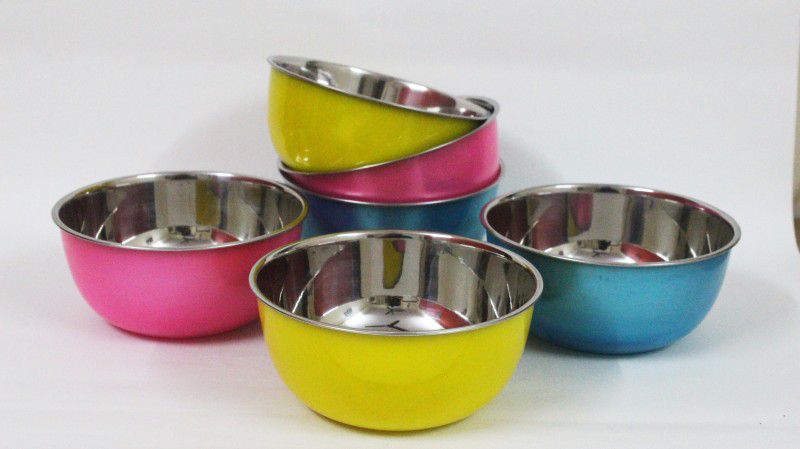 Stainless Steel Serving Bowl  (Multicolor, Pack of 6)