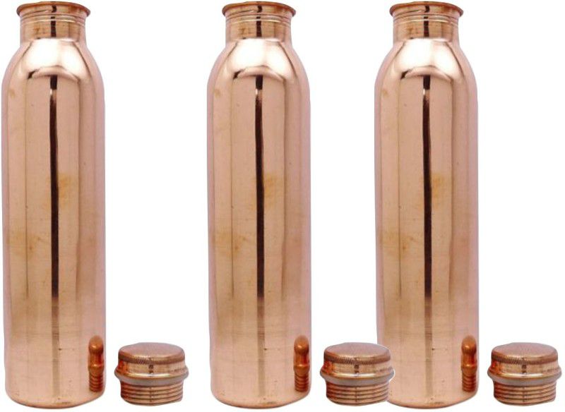 DN Handicraft DN-NCB-3 750 ML Bottle  (Pack of 3, Brown, Copper)