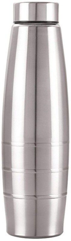 Escrow Shine Stainless Steel Fridge Water Bottle,1000 ml 1000 ml Bottle  (Pack of 1, Silver, Steel)
