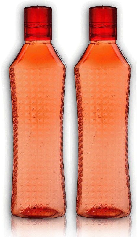 Flipkart SmartBuy Square Red-2 1000 ml Bottle  (Pack of 2, Red, PET)