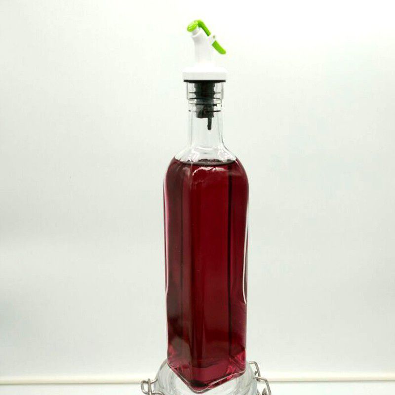 WHOLE MART GLASS OIL BOTTLE [500 ML] 500 ml Bottle  (Pack of 1, Clear, Glass)