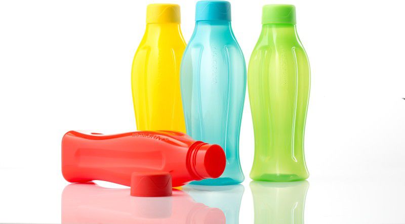 VARMORA Aqua Cool Set of 4 1000 ml Bottle  (Pack of 4, Multicolor, Plastic)
