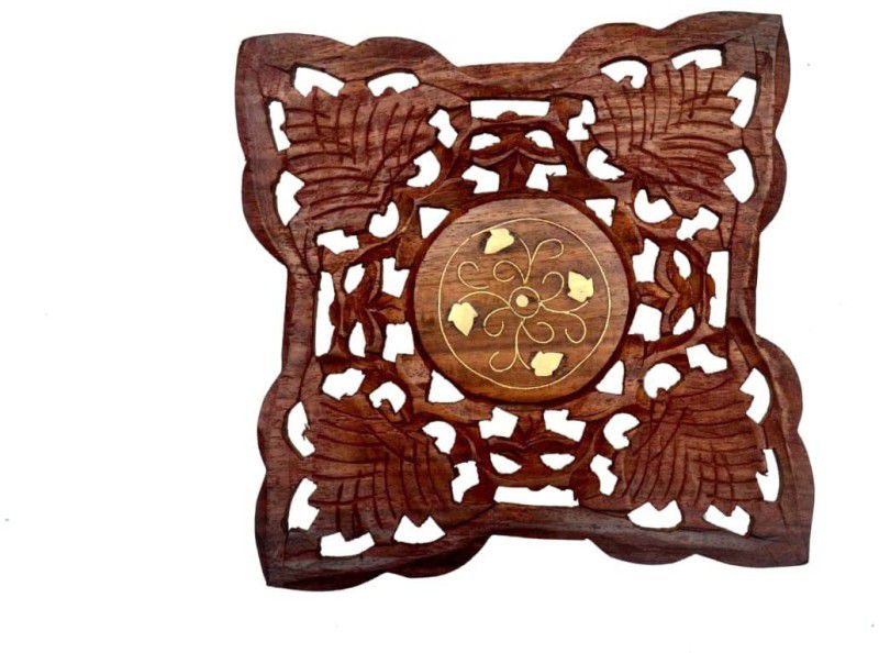 Kesha Spree SquareBrasstrivet01 Wooden carving, Brass Craft Trivet  (Pack of 1)