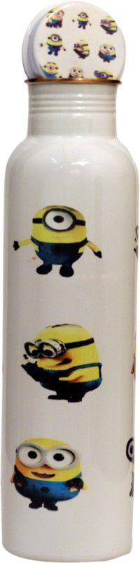 the galaxy store Minions Cartoon Printed Water Bottle | Joint Less, Ayurveda, Yoga Health Benefits 900 ml Bottle  (Pack of 1, White, Copper)