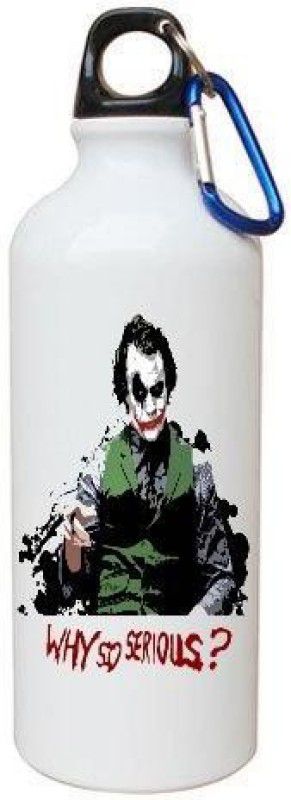 AAACreations Joker- Why so serious Aluminium Bottle 600 ml Bottle  (Pack of 1, White, Aluminium)