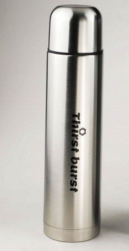 Trishays Shop4All Premium Metallic Silver Thermosteel Hot & Cold Water Flask 750 ml Vaccuum Flask 750 ml Flask  (Pack of 1, Silver, Steel)