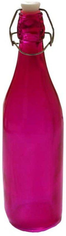 The Home Talk THTBottleRoundPink 1000 ml Bottle  (Pack of 2, Pink, Glass)