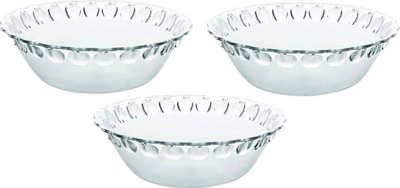 Plastic Mixing Bowl  (White, Pack of 3)